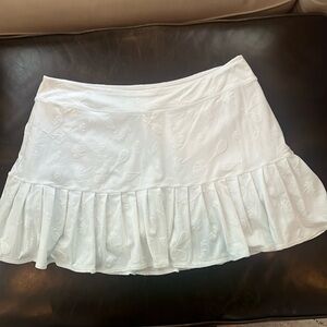 Lilly Pulitzer White Jacquard Tennis Skort Large